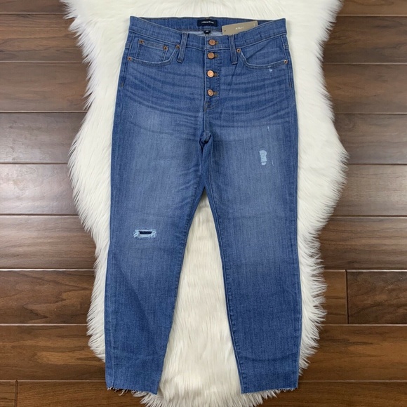 J. Crew 9" High Rise Toothpick Skinny Denim Jeans - Picture 1 of 8